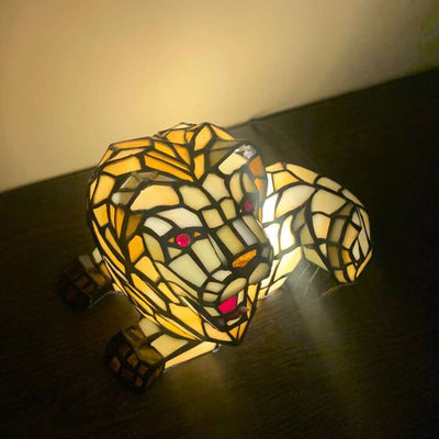 Tiffany Creative Animal Stained Glass 1-Light Decorative Table Lamp