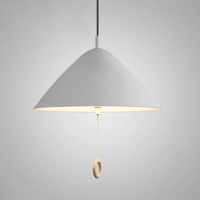 Modern Macarons Tapered Metal 1-Light Pendant Lighting with Pull Ring