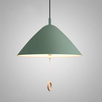 Moderne Macarons Verjüngte Metall 1-Licht Pendelleuchte mit Zugring 