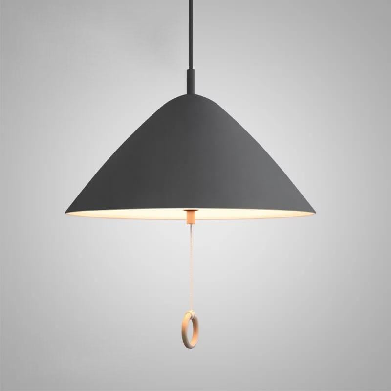 Moderne Macarons Verjüngte Metall 1-Licht Pendelleuchte mit Zugring 