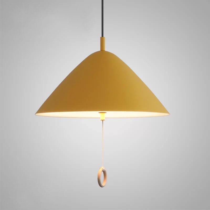 Moderne Macarons Verjüngte Metall 1-Licht Pendelleuchte mit Zugring 