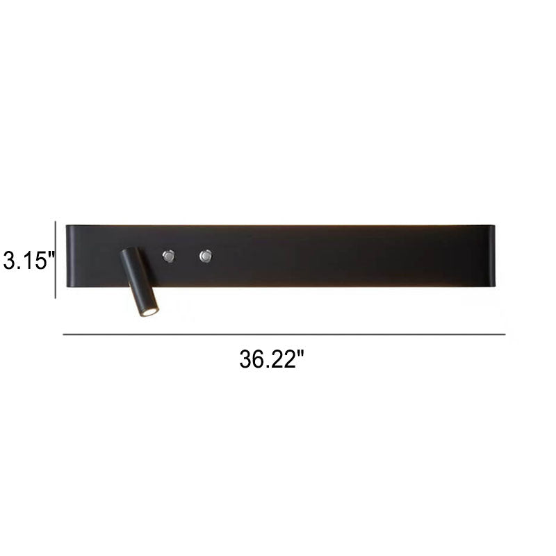 Modern Minimalist Rectangular Aluminum Iron LED Wall Sconce Lamp