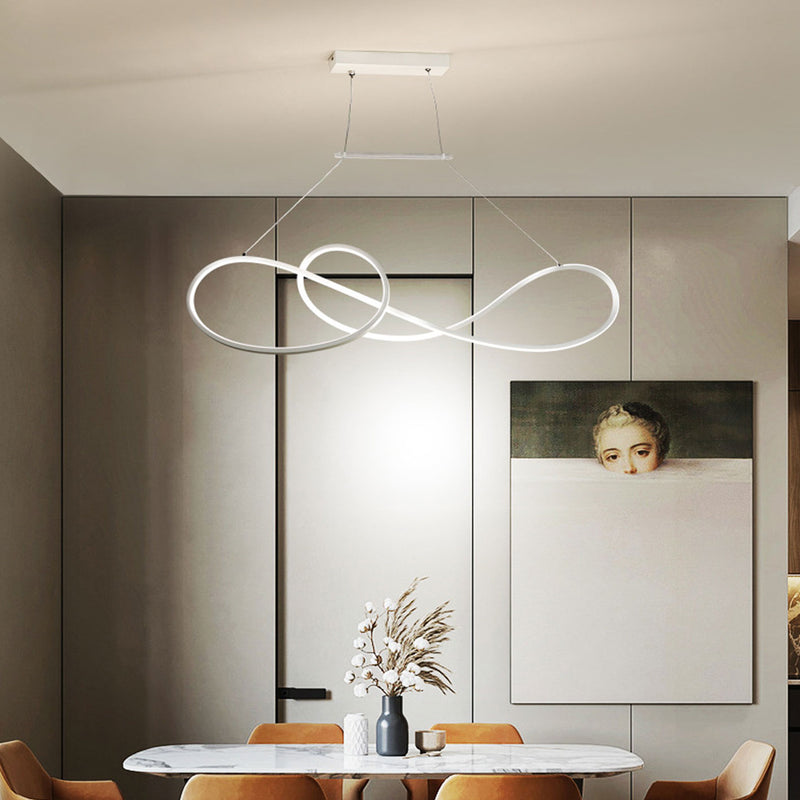 Modern Light Luxury Ring Curve LED Island Light Kronleuchter