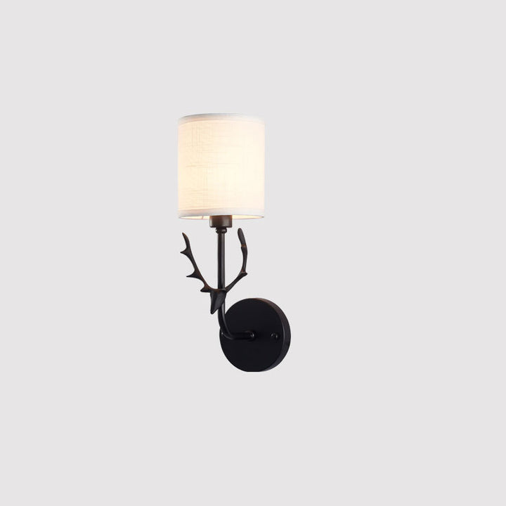 Conception de tête de cerf créative en tissu industriel 1-lumière applique murale 