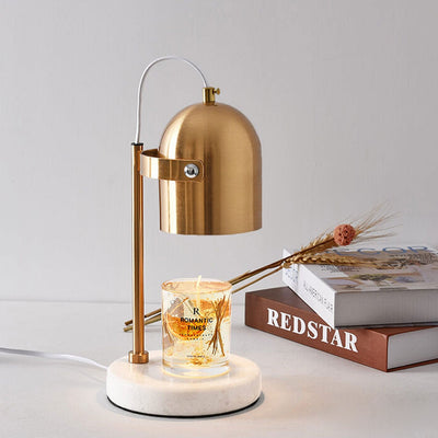 Lampe de table à cire fondante d'aromathérapie métallique cylindrique simple nordique 