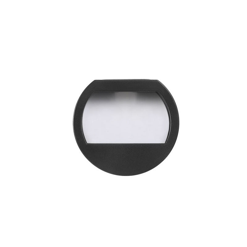 Modern Minimalist Round Square LED Outdoor Solar Waterproof Patio Step Light For Outdoor Patio