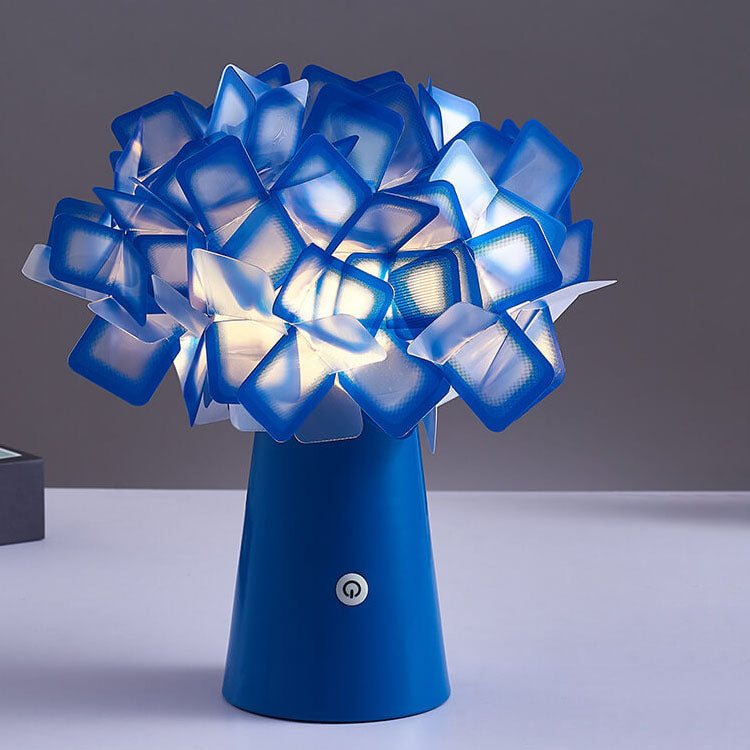 Nordic Flower Globe 1-Light  Touch LED Table Lamp