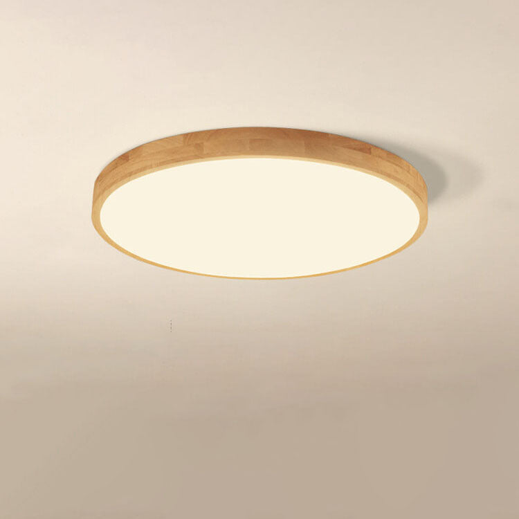 Nordic Massivholz Runde Ultra-Dünne LED Deckenleuchte 