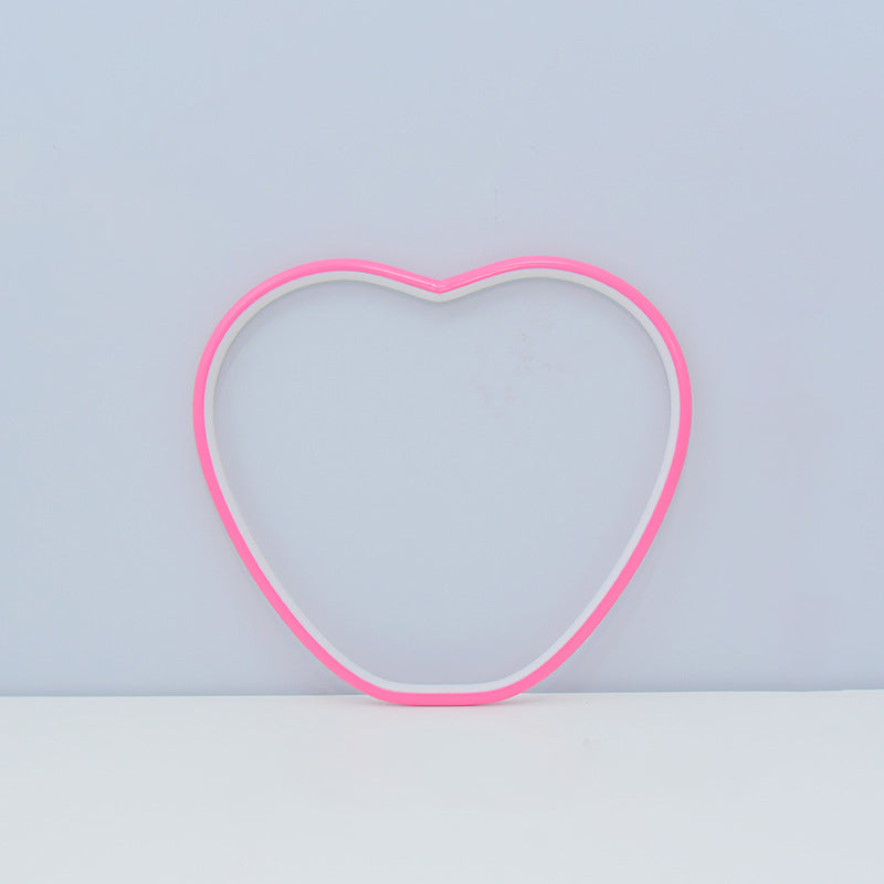 Creative Aluminum Heart Shape LED Night Light Table Lamp