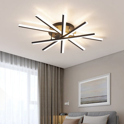 Nordic Creative Line 1-Light LED Semi-Flush Mount Ceiling Light