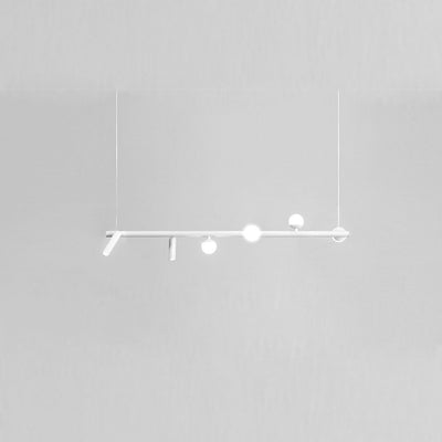 Minimalistischer Island Light Linearer 6/7-Licht-Acryl-Eisen-LED-Kronleuchter 