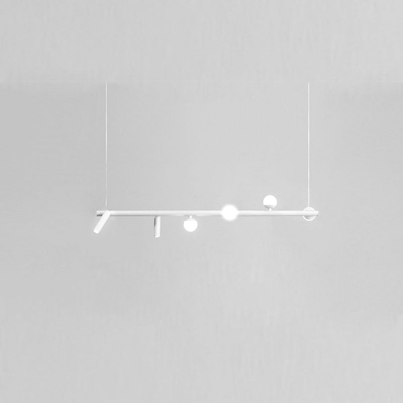 Minimalistischer Island Light Linearer 6/7-Licht-Acryl-Eisen-LED-Kronleuchter 