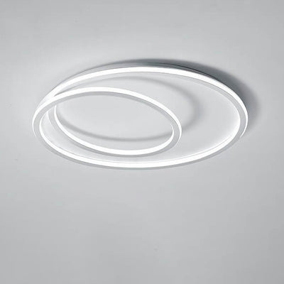 Nordic Minimalist Double Circle LED Flush Mount Ceiling Light