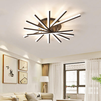 Nordic Creative Line 1-Light LED Semi-Flush Mount Ceiling Light