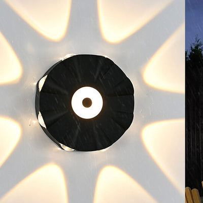 Modern Creative Round Aluminum Outdoor Waterproof LED Wall Sconce Lamp