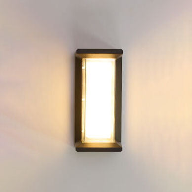 Moderne wasserdichte rechteckige LED-Wandleuchte mit 1 Licht im Freien 