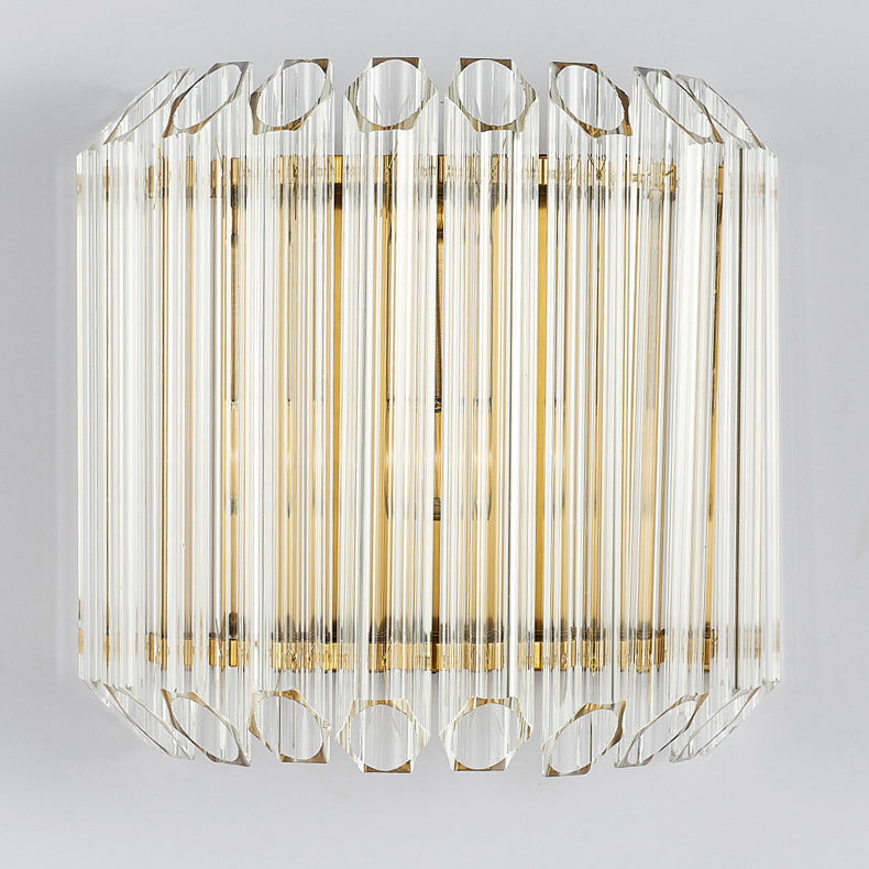 Moderne Glasquadrat-Säule 1-Licht Luxus Wandleuchte Lampe 