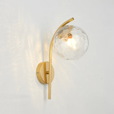 Nordic Arc Glass Globe 1-Light  Wall Sconce Lamp