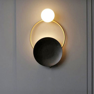 Nordic Creative Metal Circle 1-Light Wall Sconce Lamp