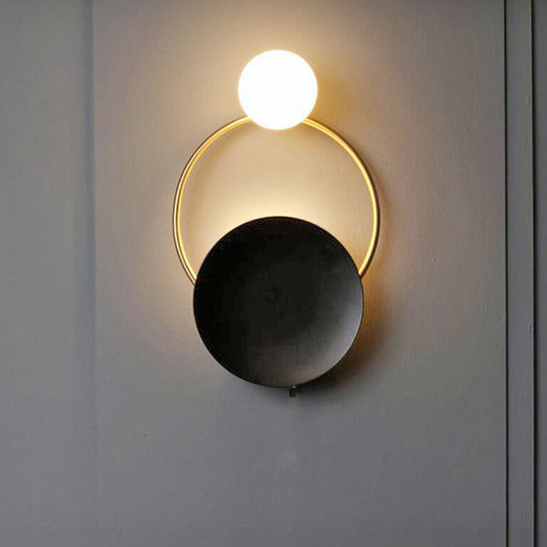 Nordic Creative Metal Circle 1-Light Wall Sconce Lamp