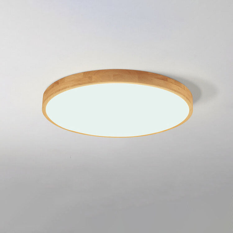 Nordic Massivholz Runde Ultra-Dünne LED Deckenleuchte 