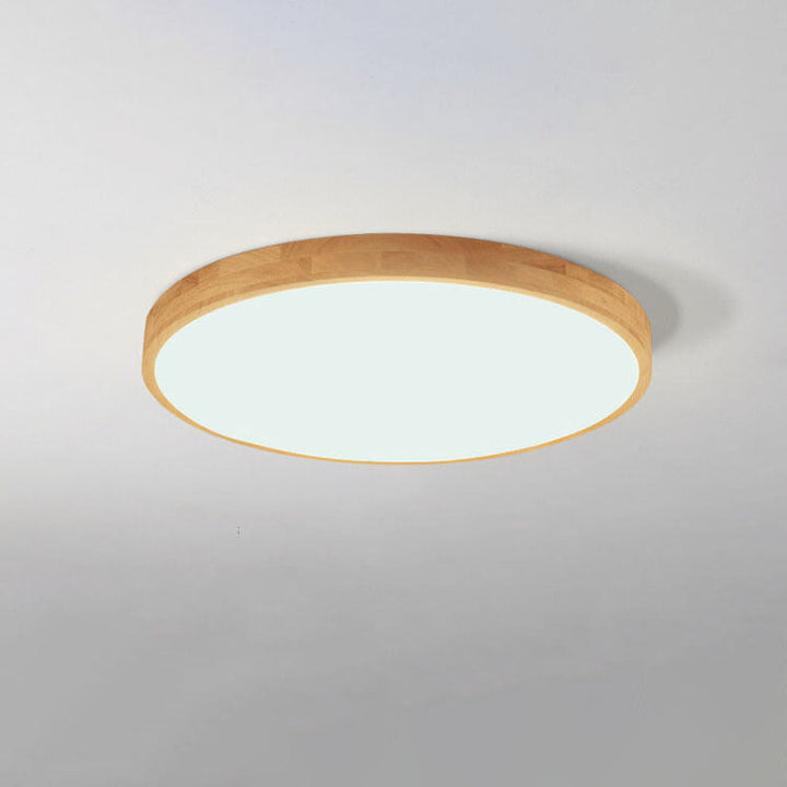 Nordic Massivholz Runde Ultra-Dünne LED Deckenleuchte 