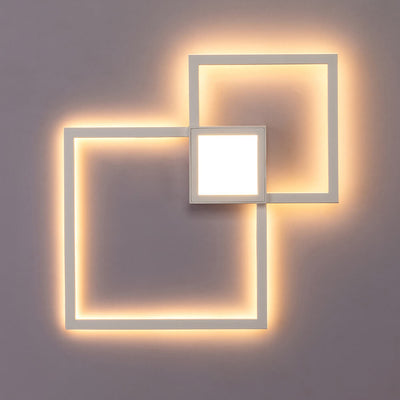 Minimalist Square Combination LED Iron Wall Sconce Lamp