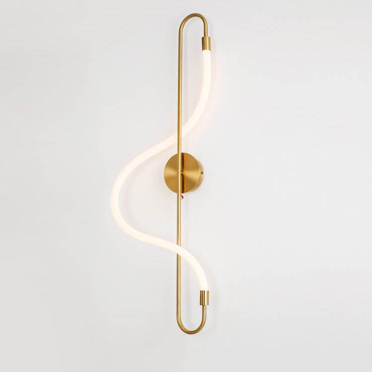 Post-modern Long Curve 1-Light LED Wall Sconce Lamp