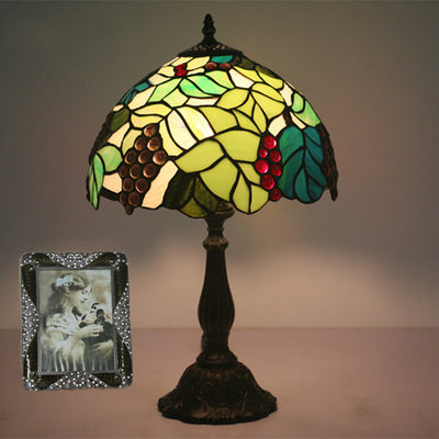 Tiffany Rustic Fruit Stained Glass 1-Light Table Lamp