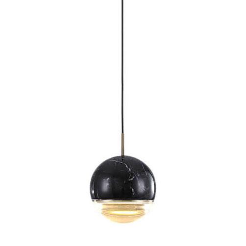 Suspension LED 1 Lumière en Marbre Sphérique Moderne 