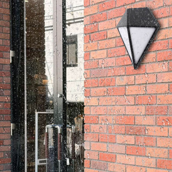 Lámpara de Aplique de Pared LED Impermeable para Exteriores con Forma de Diamante Industrial 