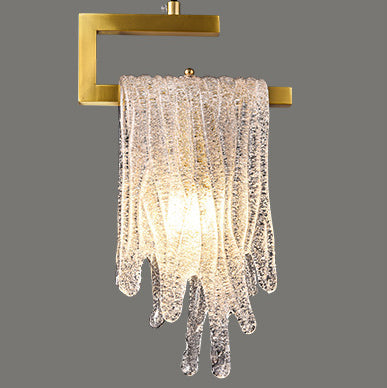 Lampe suspendue LED en laiton et verre gel de luxe moderne