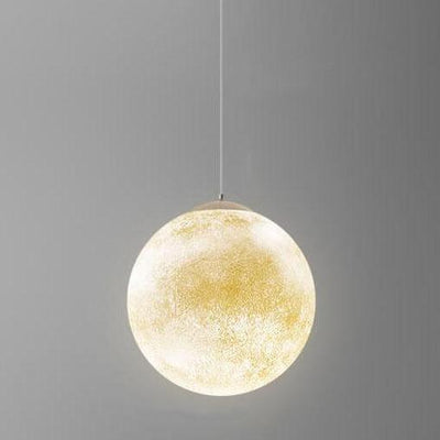 Creative Moon Mars Resin Orb 1-Light Pendant Light