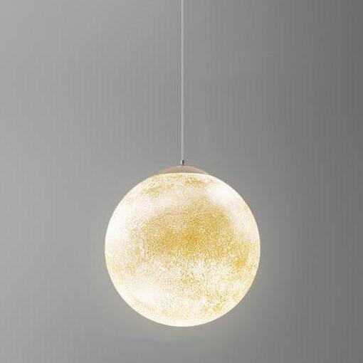 Creative Moon Mars Resin Orb 1-Light Pendant Light