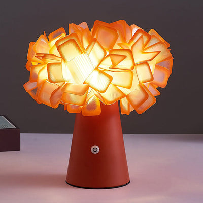 Nordic Flower Globe 1-Light  Touch LED Table Lamp