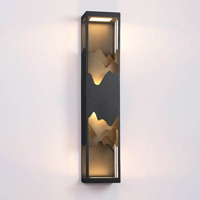 Modern Landscape Rectangular LED Waterproof Outdoor Villa Garden Wall Sconce Lamp