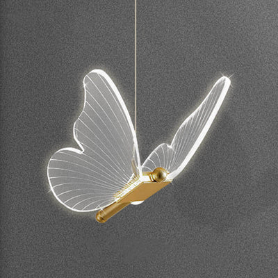 Minimalistische Acryl-Schmetterlings-LED-Pendelleuchte 