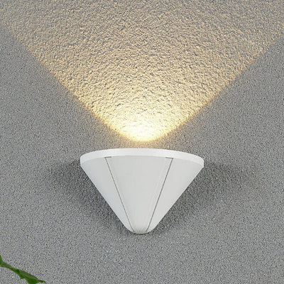 Simple Cone Outdoor Indoor Waterproof LED Door Plate Wall Sconce Lamp