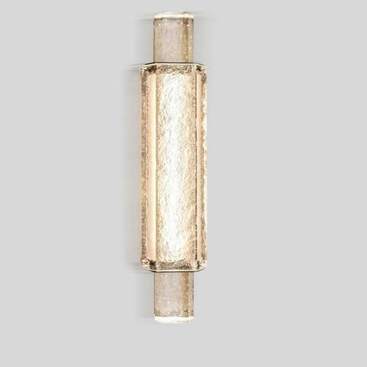 Applique murale LED à 1 lumière en verre cylindrique à bulles de luxe moderne 