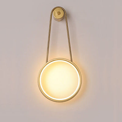 Modern Minimalist Hanging Round LED Wall Sconce Lamp