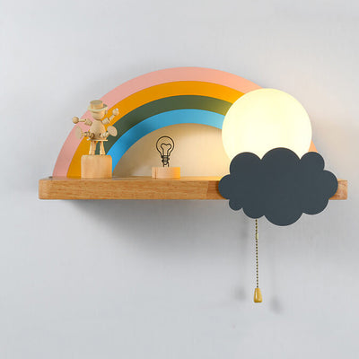 Nordic Cartoon Rainbow 1-Light  Wall Sconce Lamp