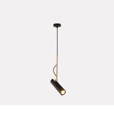 Modern Minimalist Gold 1-Light LED Spotlight Pendant Light