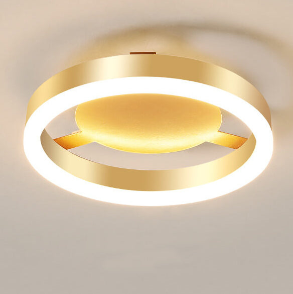 Plafonnier LED moderne carré et rond semi-encastré 