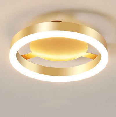 Modern Creative Square Round LED Semi-Flush Mount Ceiling Light