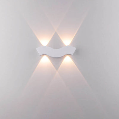 Modern Aluminum Wave LED Waterproof Outdoor Wall Sconce Lamp