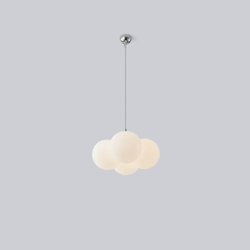 Nordic Creative White Bubble Acrylic 4/8 Light Chandelier