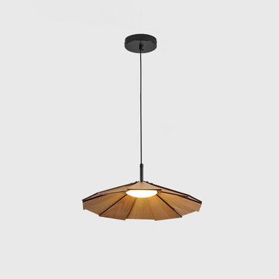 Nordic Wooden Splicing Flying Saucer 1-Light Pendant Light