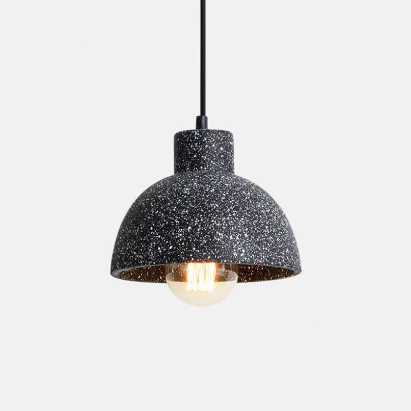 Industrial Vintage Cement  Dome 1-Light Pendant Light