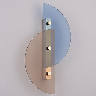 Nordic Half Round Glass Moon LED Wall Sconce Lamp