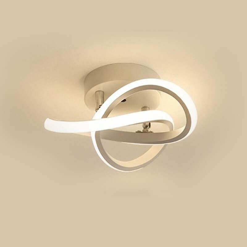 Nordic Twist Ring LED Semi-Flush Mount Ceiling Light